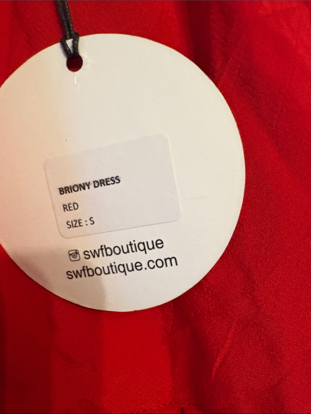 S.W.F Red One-Shoulder Ruffle Midi Dress - Picture 4 of 5